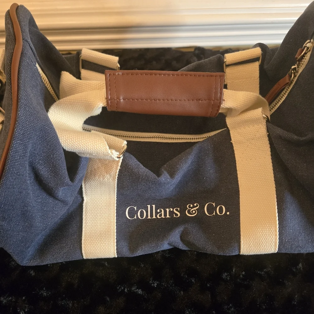 Collars & Co. Denim Gym Bag/Travel Carry-on Bag